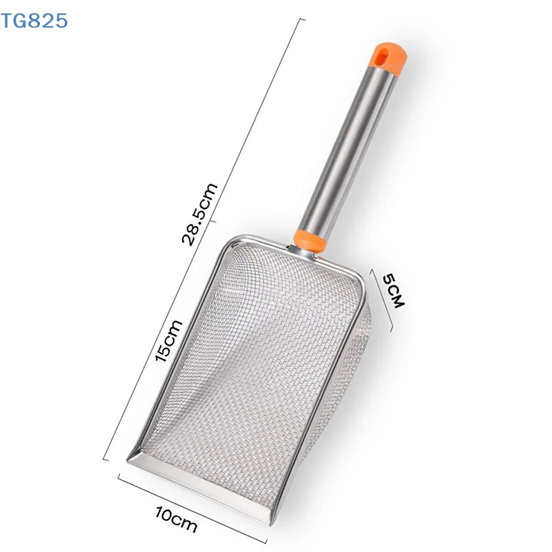 Stainless Steel Fine Mesh Cat Litter Scoop Easy to Clean Non-Stick Shovel for Reptiles Sand 1005012464199456