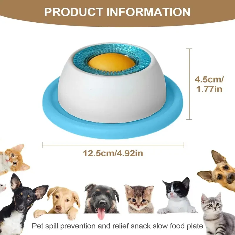 Slow Feeder Lick Mat Pet Puzzle Toy for Dog Cat (2 In-1) 1005012464539585