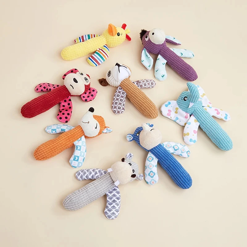 Funny Pet Plush Toy Puzzle Interactive Dog Cat Squeaky Toys with Rustling-Paper Puppy Cleaning 1005012466084586
