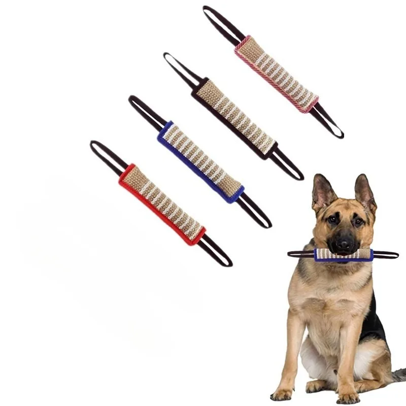 Tug Toy for Dogs Jute with 2 Strong Handles Lasting Training Equipment Puppy to Medium Dog 1005012466348953