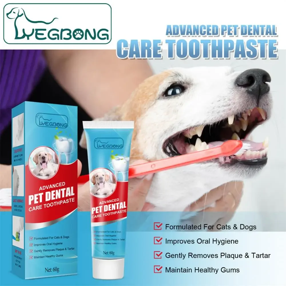 YEGBONG Pet Toothpaste Edible Formula Tartar Control Freshens Breath Gentle Oral Cleaning for Dogs 1005012466575788