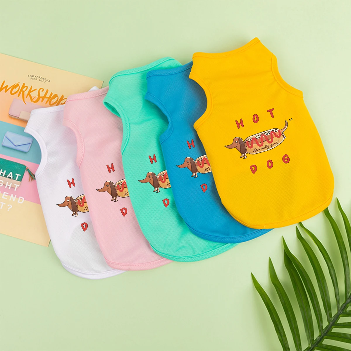 New Spring and Summer Printed Vest Cool Breathable Small Medium-Sized Dog Pop-Up Vests a Variety 1005012466618408