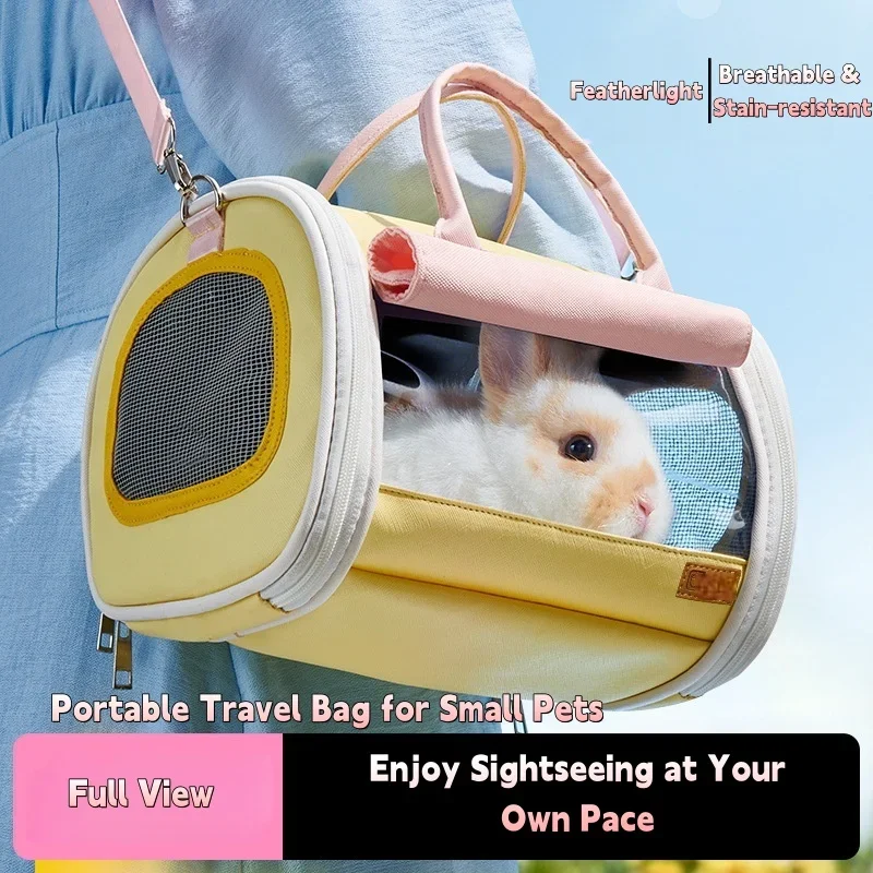 Portable Small Pet Travel Carrier Breathable Waterproof 2 Carry Styles for Rabbit Bird Hamster 1005012468224893