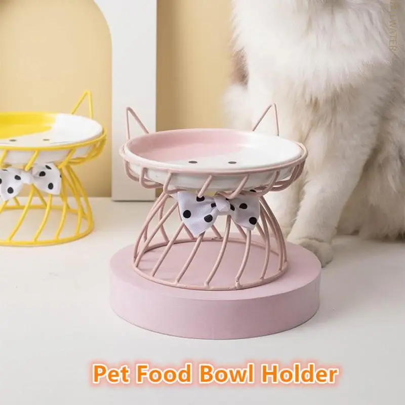 Ceramic Raised Pet Bowl Food Water Bowls and Rack for Cats Dogs Outdoor Feeding Drinking 1005012468460786