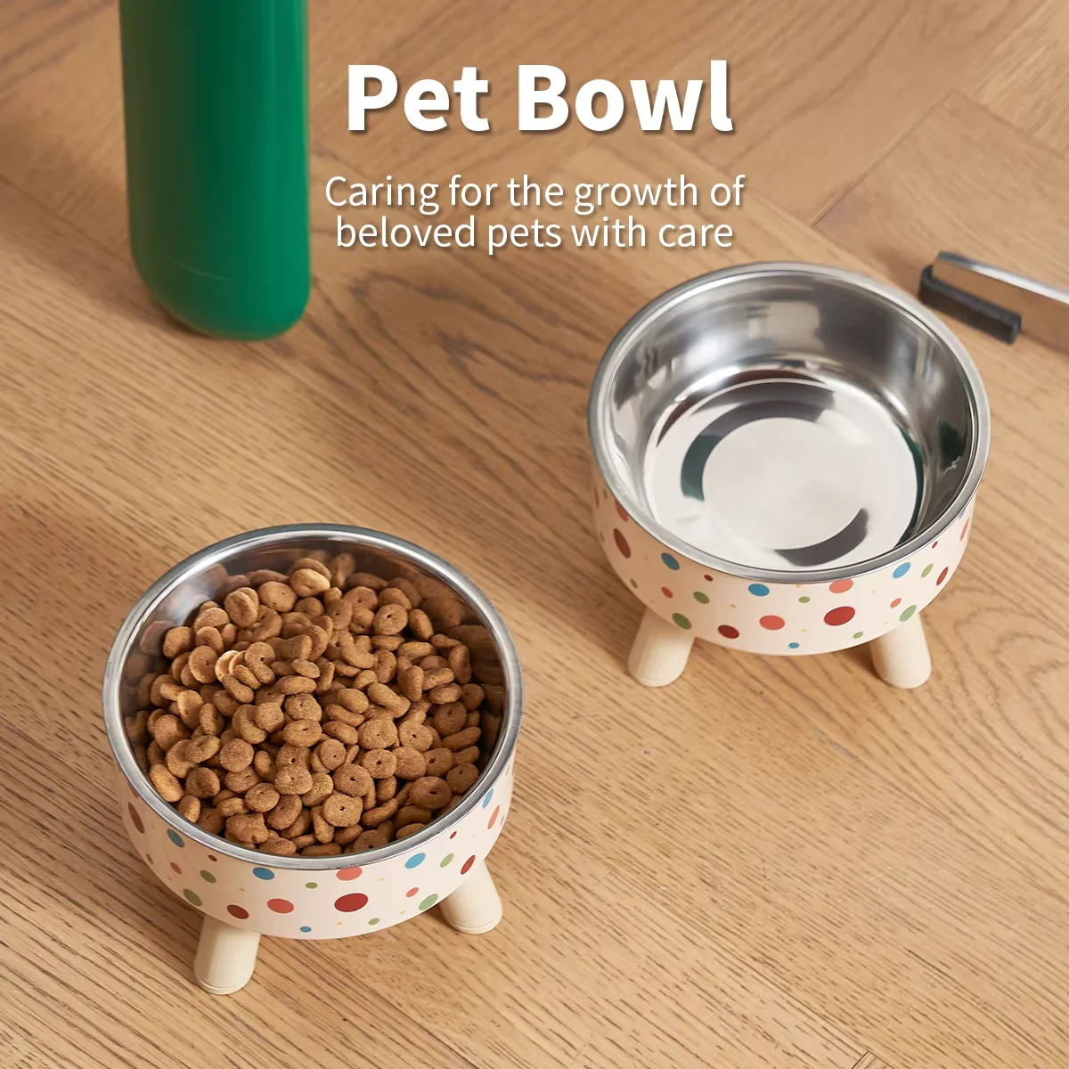 Cartoon Elevated Cat Bowl, Stainless Steel Neck Protection, Anti Suffocation, Large Capacity (1PC) 1005012469455706