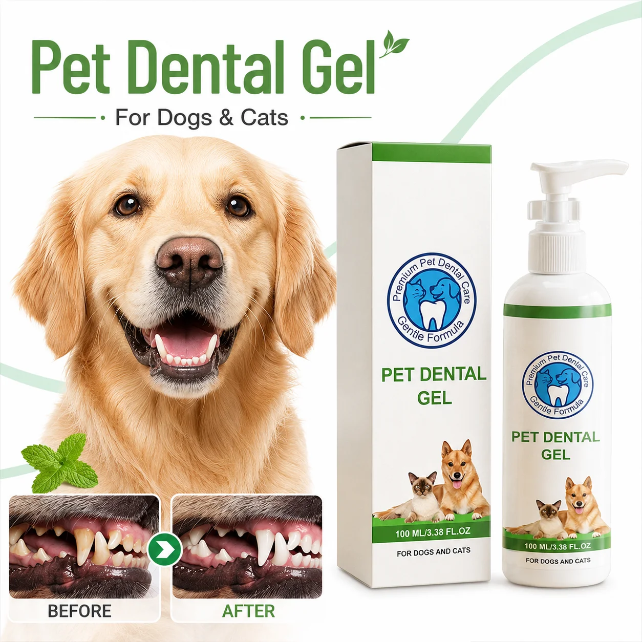 Pet Dental Gel Mouth Natural Plants Tartar Remover Cleaning Bad Smell Tongue Accessories Dogs 1005012469494367