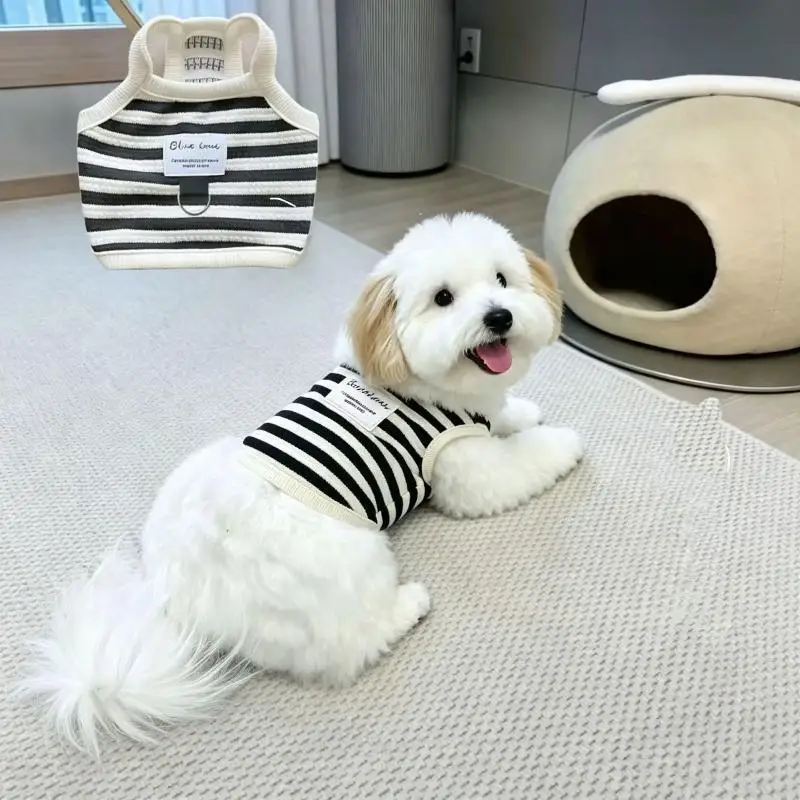 Striped Pet Vest Harness Soft Breathable Fabric Durable for Small Dogs Cats Daily Walks (1 PCS) 1005012469525218