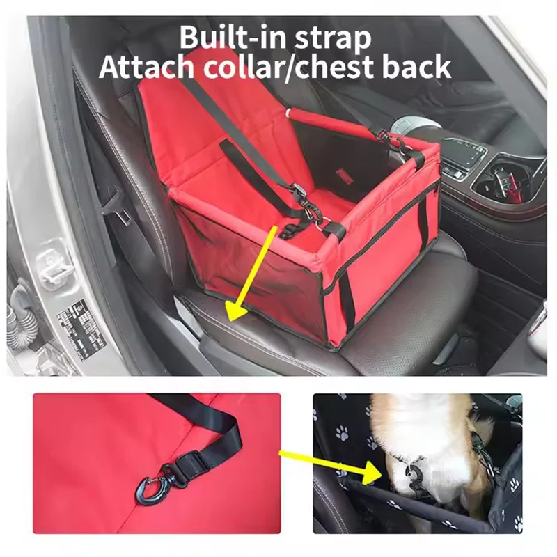 Portable Foldable Dog Car Safety Seat Breathable Waterproof Travel for Dog Cat Car Riding Booster 1005012469967976