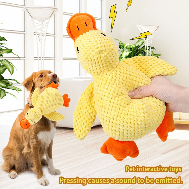 Dog Vocalizing Toy, Durable Chew Toy, Small Yellow Duck for Teeth Grinding and Relaxation 1005012470840993