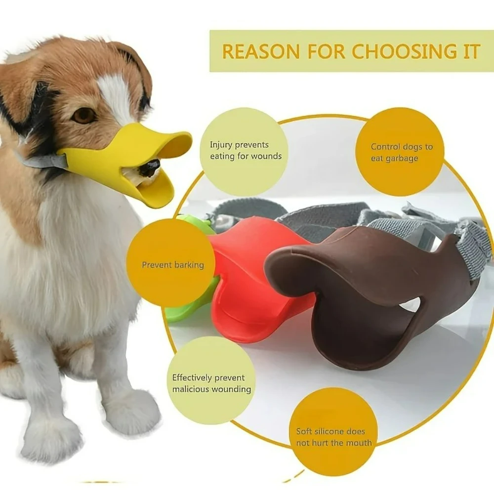Small Pet Dog Muzzle Silicone Mask Dog Duck Muzzle Anti-Bite Anti-Eating Anti-Barking Muzzle (1pcs) 1005012471700738