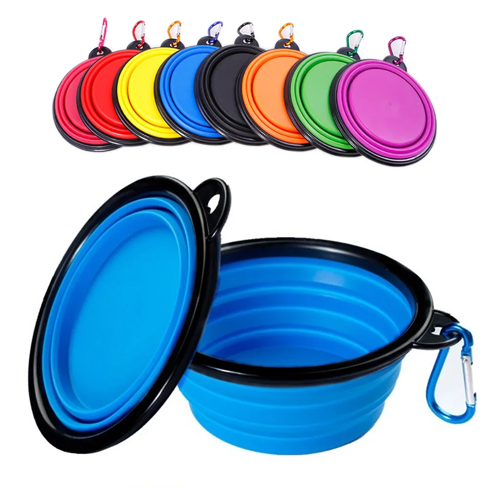 Collapsible Pet Silicone Dog Food Water Bowl Outdoor Camping Travel Portable Folding Supplies 1005012473423808
