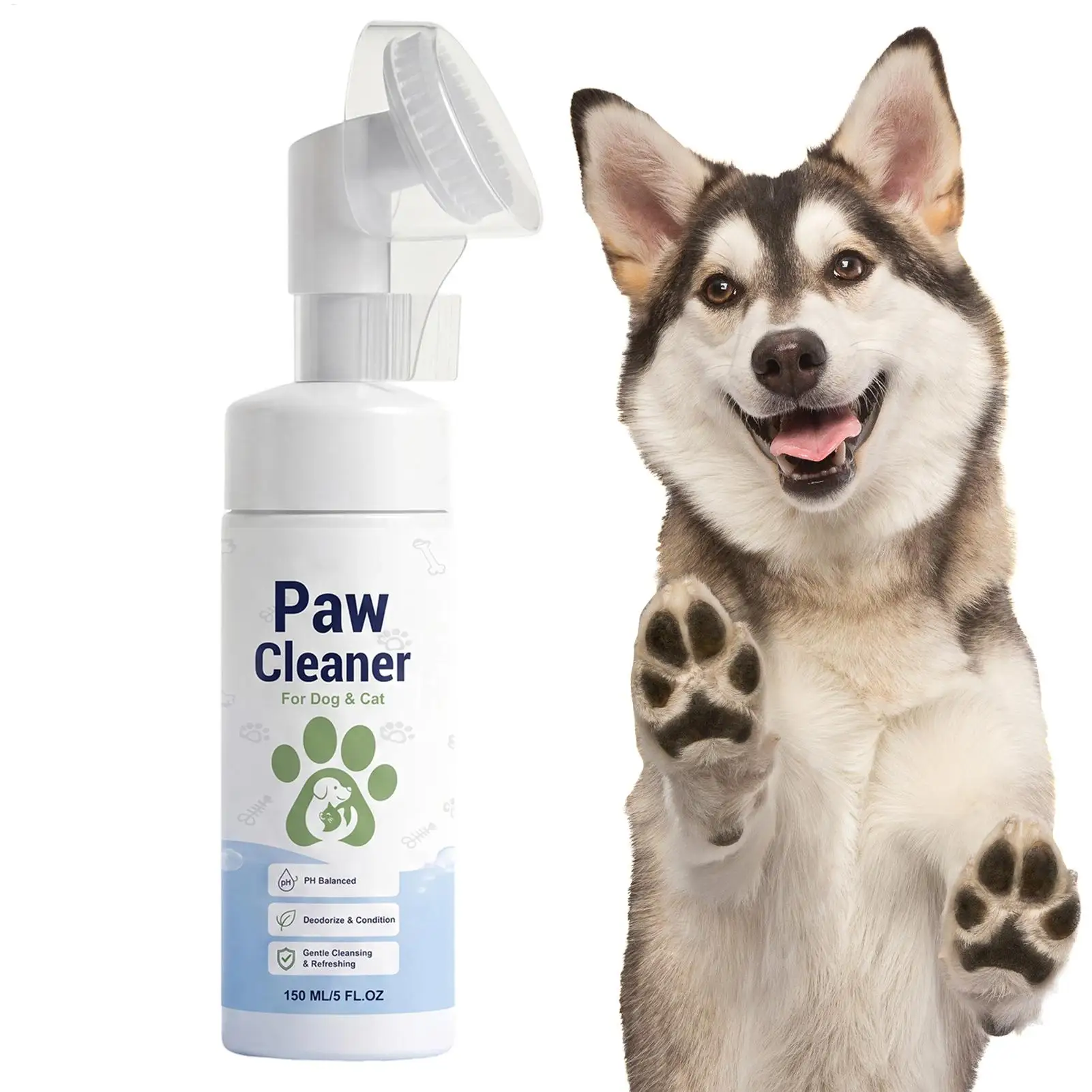 Pet Paw Cleaner, Suitable for Dogs and Cats, No-Rinse Foam Cleaner, Fragrance-Free 1005012474025883