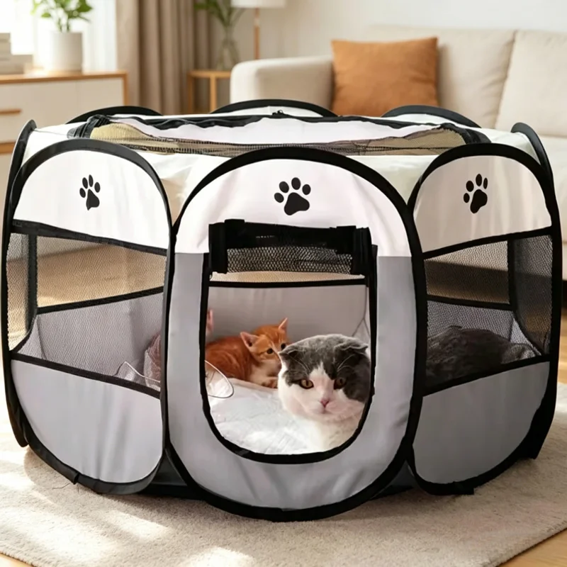 Portable & Foldable Octagonal Pet Playpen Kennel Tent 1005012474902716