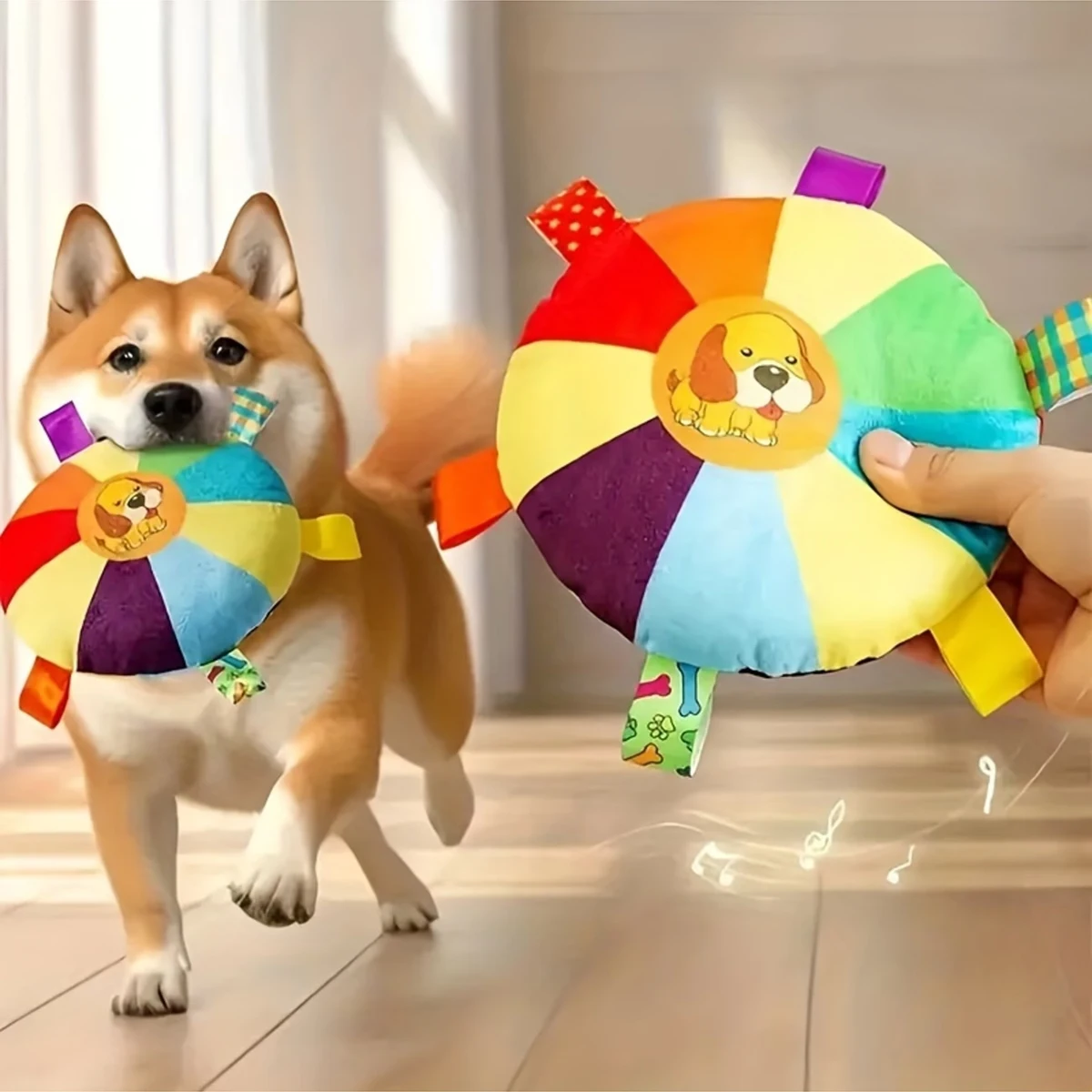 Interactive Dog Soccer Ball with Grab Tabs, Dog Chew Toy, Bite Resistant Puppy Training Ball (16cm) 1005012477854949