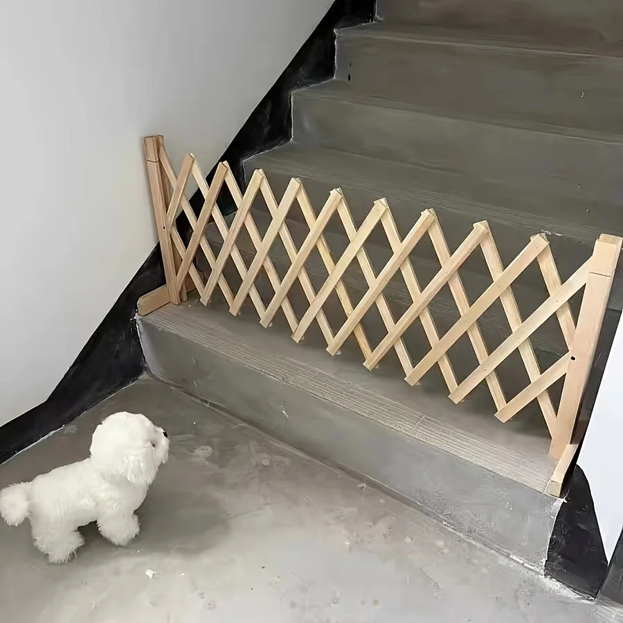 Retractable Pet Gate Dog Sliding Door Wood Adjustable Indoor Dog Gate Doorway Stairs Pet Puppy 1005012478053278