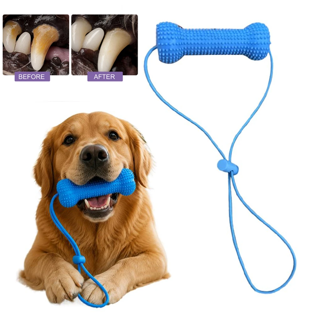 Soft Rubber Dog Toothbrushes Dog Chew Stick Toy 360 Degree Teeth Cleaning Toothpaste Interactive 1005012478301923