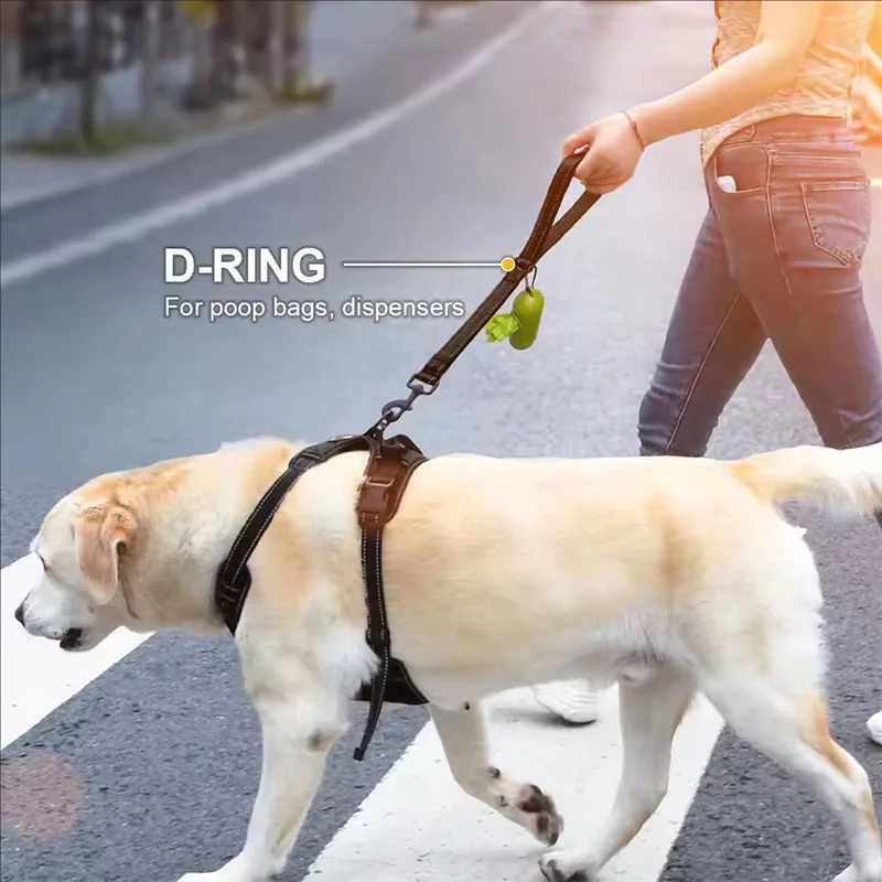 30/45/60cm Dog Rope Short Dog Lead Nylon Reflective Big Dog Training Leash with Zinc Alloy Lock 1005012480161685