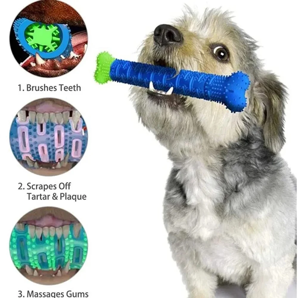 Dog Tooth Grinding Stick Food Grade Cleaning Massager Rubber Tooth Brush Chewing Toy Teeth Cleaning 1005012480541367