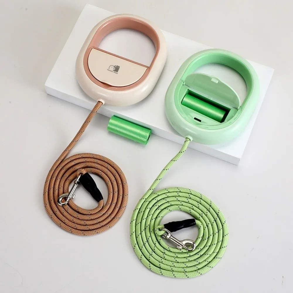 Reflective Retractable Dog Leash Adjustable Anti-Slip Handle Pet Walking Rope with Poop Bag Holder 1005012480618578