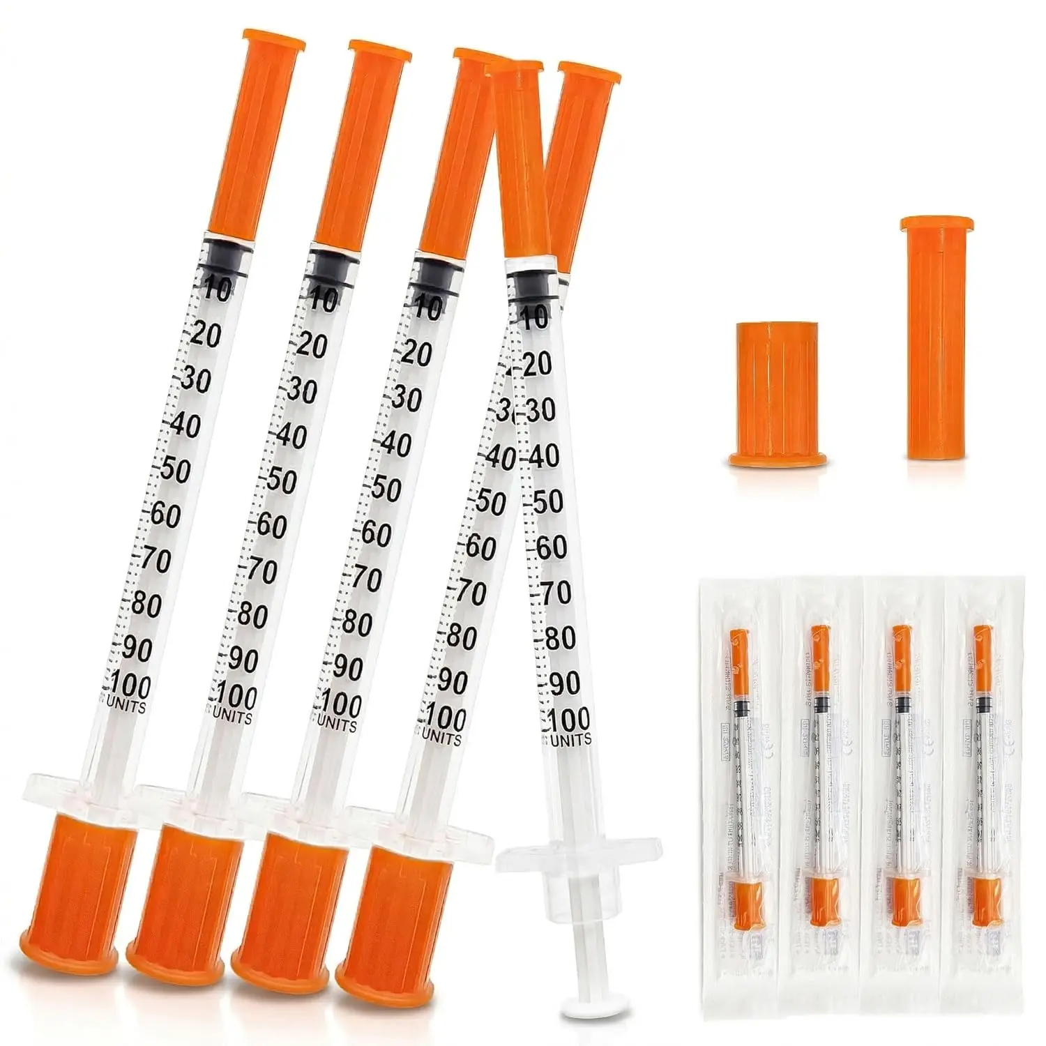 0.5/1ml Disposable Syringes with 31Ga 8mm Stainless Needles Pet Feeding Lab Measuring Tool (100pcs) 1005012482023276