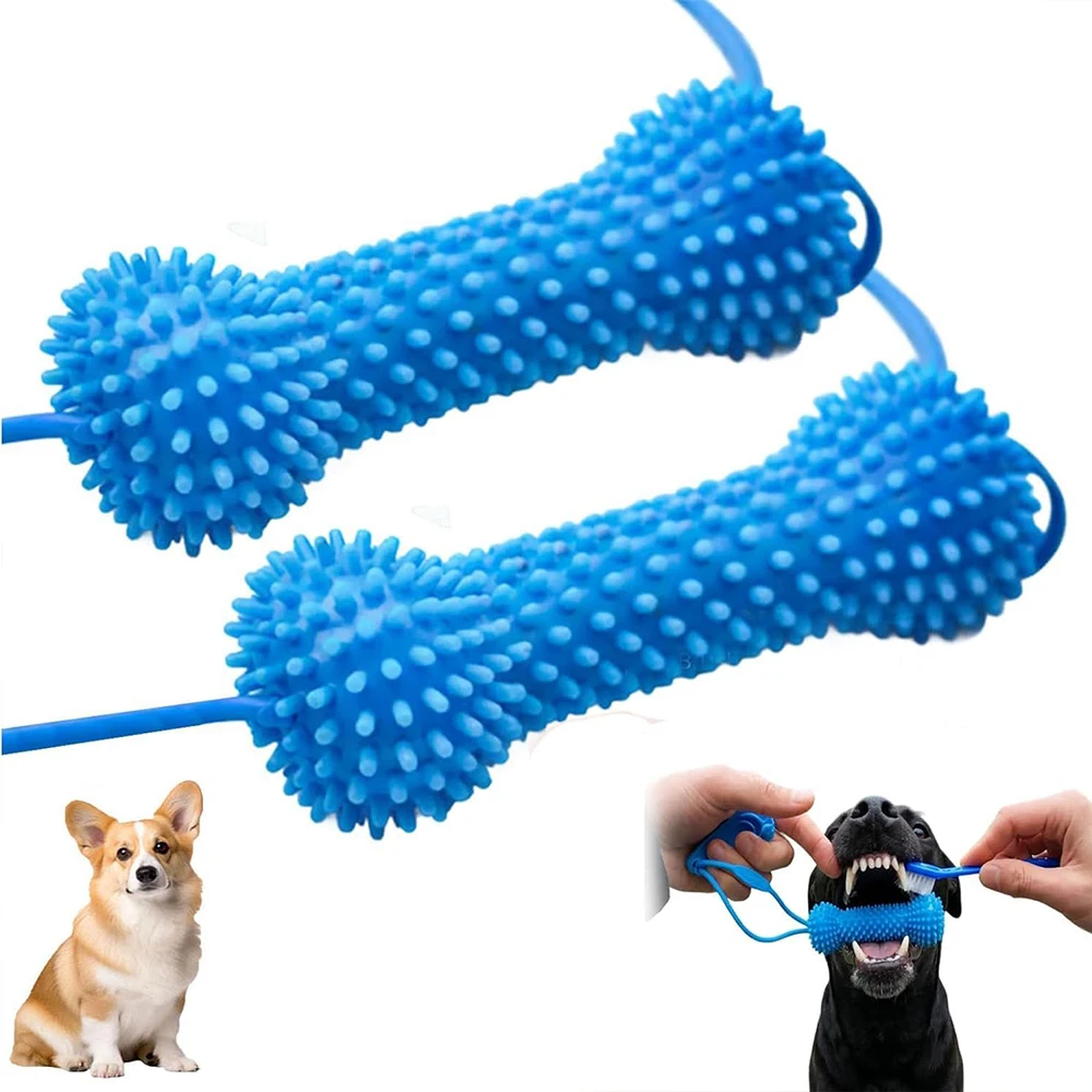 Dual-Action Dog Dental Prop, Dogs Dental Chew Toy for Easier Teeth Brushing 1005012482187575