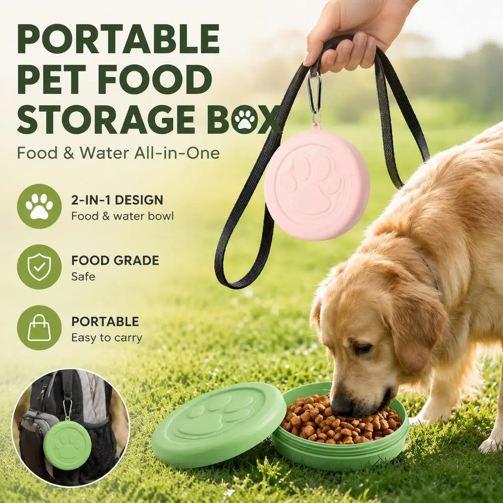 Portable Outdoor Pet Bowl Dog Food Container & Water Bowl for Travel Walking Hiking Camping Outdoor 1005012482301431