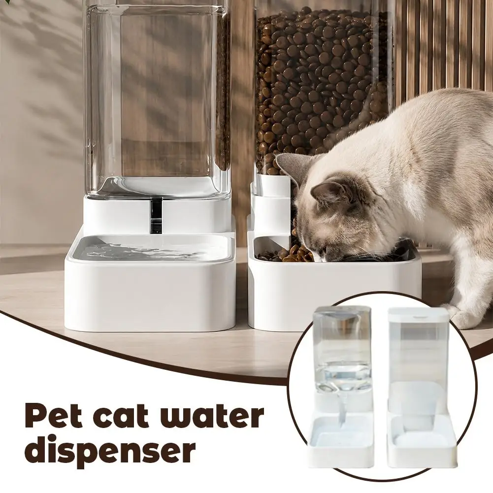 Automatic Cat Feeder & Water Dispenser Set, Bpa-Free Gravity Pet Food & Water Bowl for Cats Dogs (4L) 1005012482885181