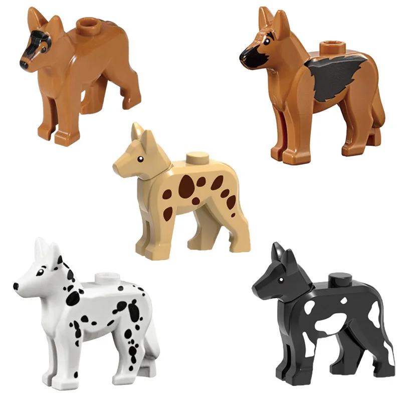 City Building Block Figures Animal Dog Small Particle Scene Accessories Military Educational Puzzle 1005012484310787