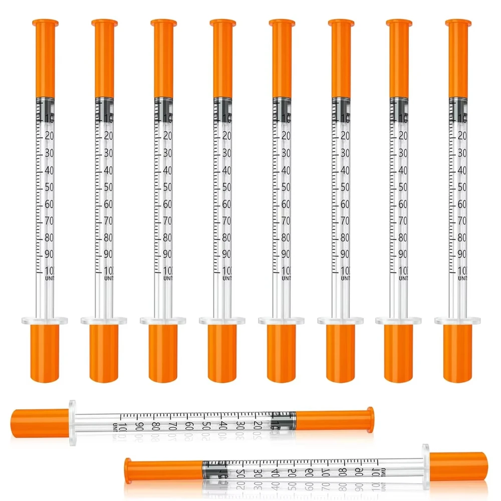 Of 0.5ml Disposable Plastic Veterinary Syringes with Needles Suitable for Pets and Farm (50 Pack) 1005012484876720