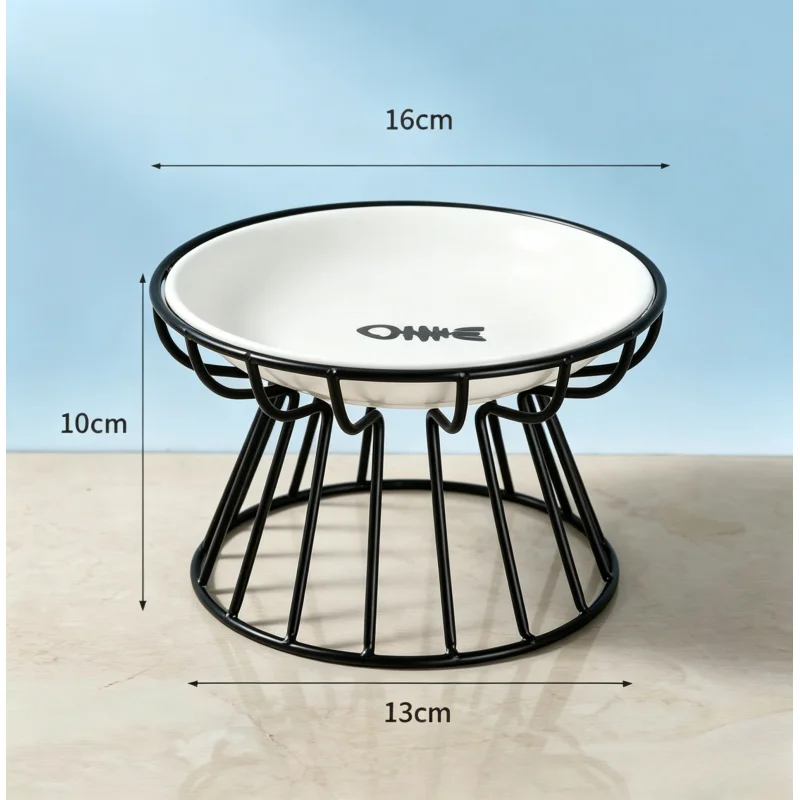 Elevated Ceramic Pet Food Water Bowls Stand Design Feeding Dishes for Cats Dogs Puppies Daily 1005012485984099