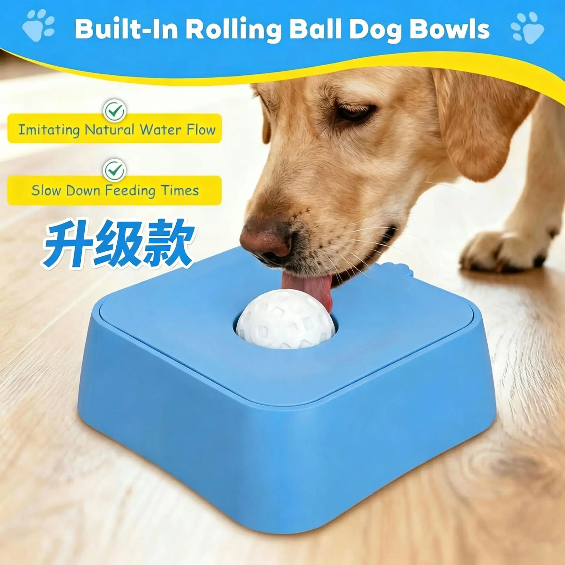 Pet Cat and Dog Fun Licking and Slow Eating Bowls. Square Spill-Proof Dog Drinking Bowl. Universal 1005012486677510