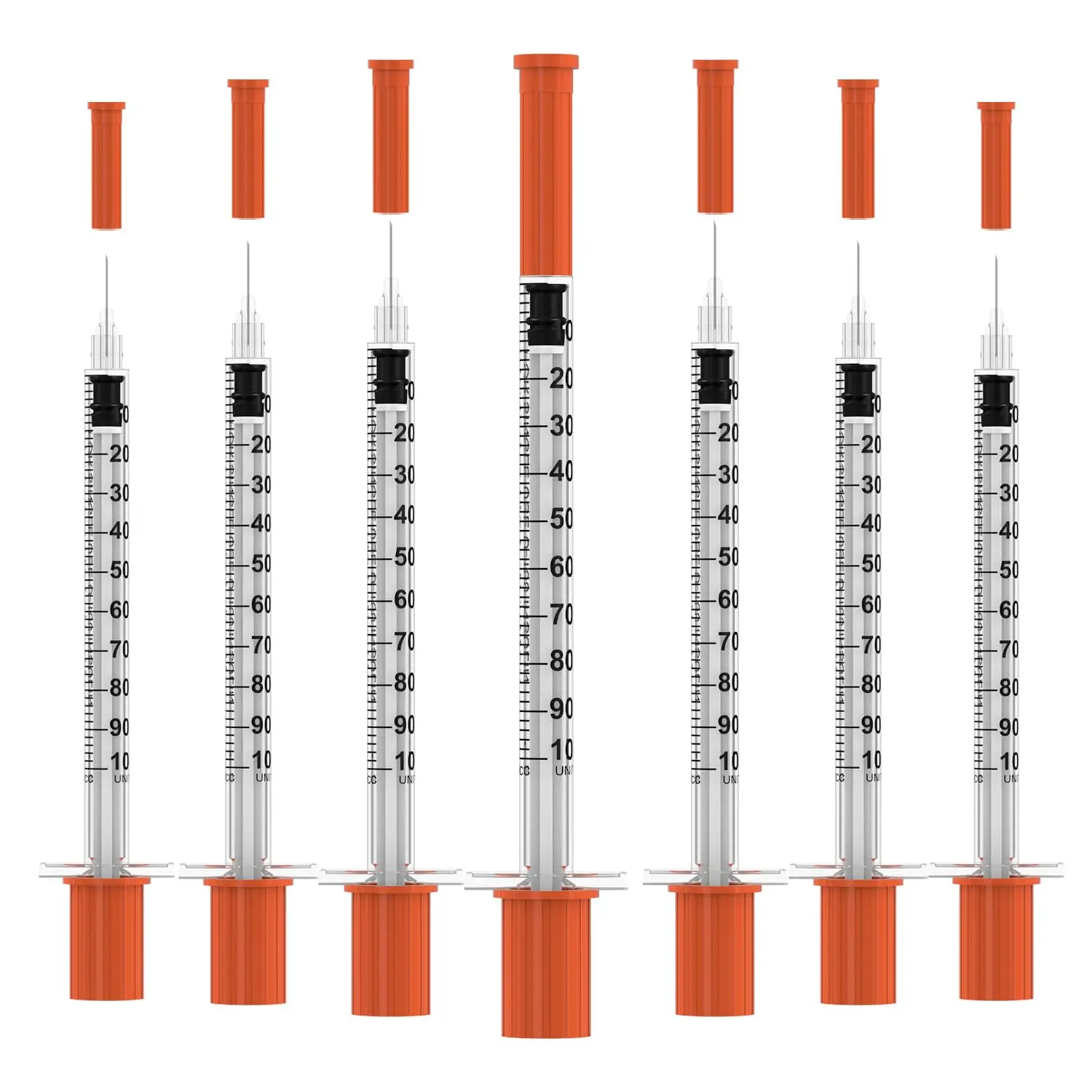 Disposable Syringes with 31Ga 8mm Stainless Needles 100pcs 0.5/1ml Lab Measuring Tool Pet Feeding 1005012486852034
