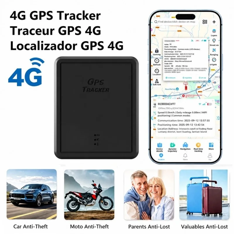 GPS Tracker Car 10000/20000mAh Vehicle GPS Locator Real-Time GPS Tracking Device Long Standby (4G) 1005012488062511