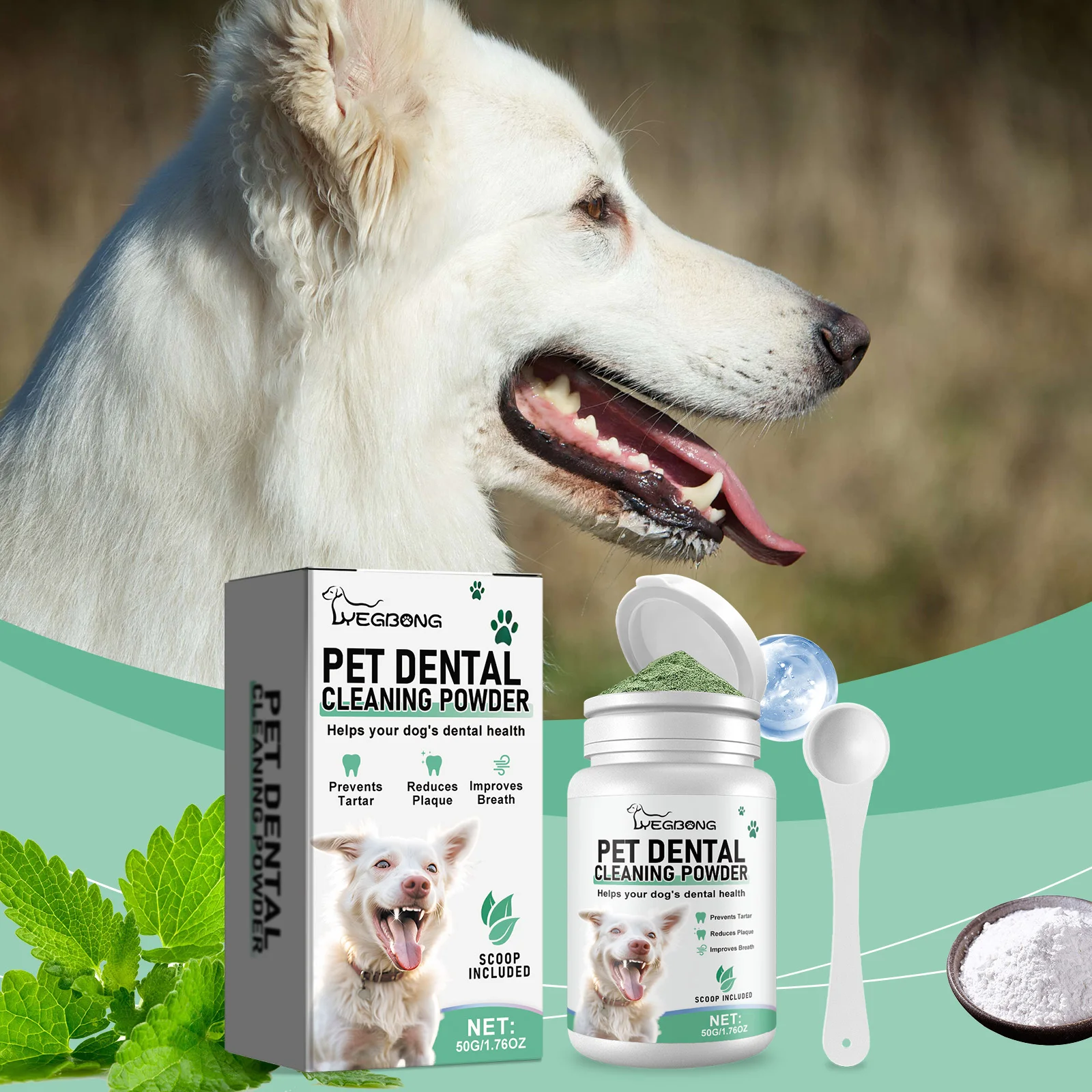 Dog Teeth Clean Powder Remove Plaque Tartar Stains Eliminate Oral Odor Prevent Oral Diseases Pet 1005012488513842