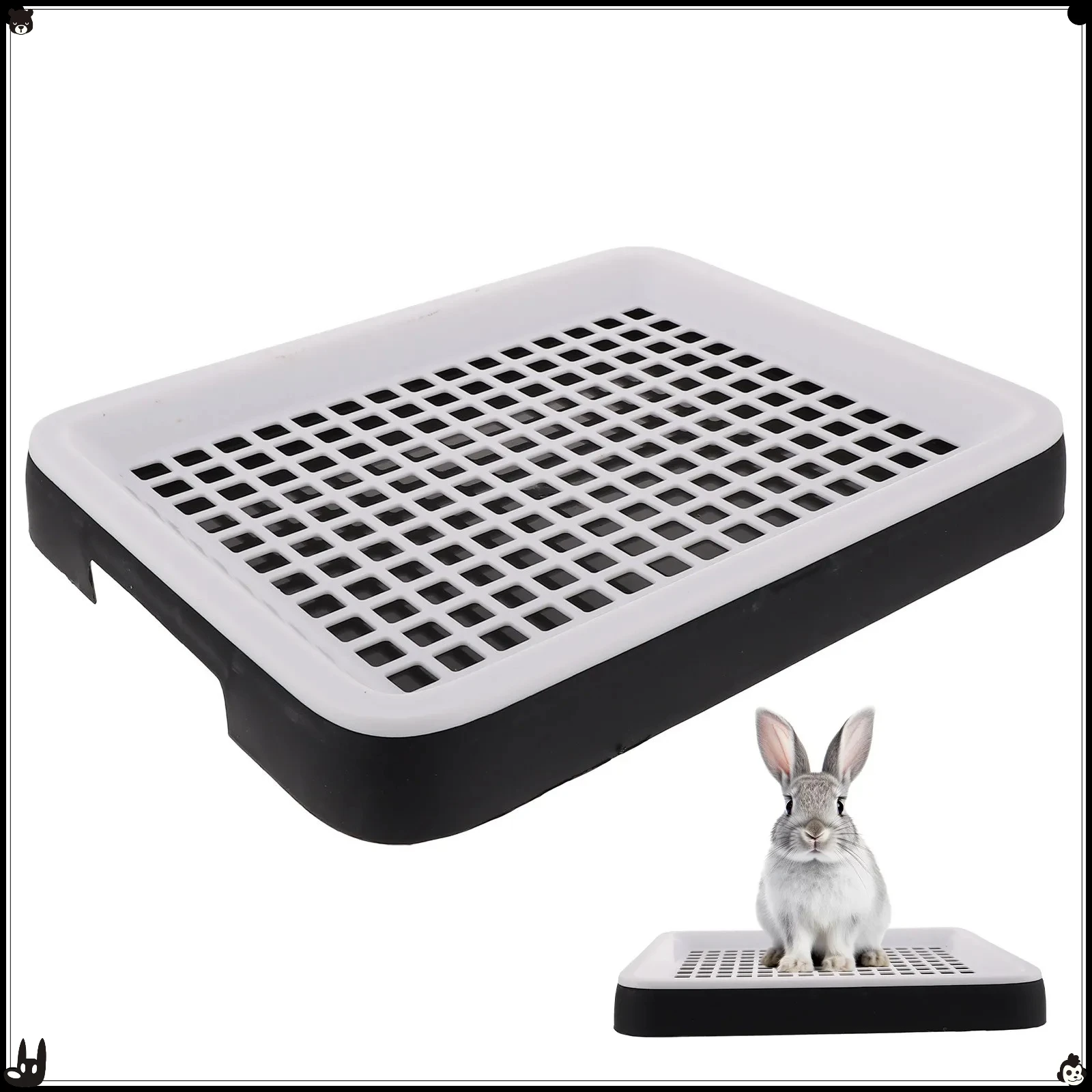 Rabbit Litter Box Small Pet Toilet Tray Bunnies Corner Toilet Box for Ferret Dragon Cat Guinea Pig 1005012488623774