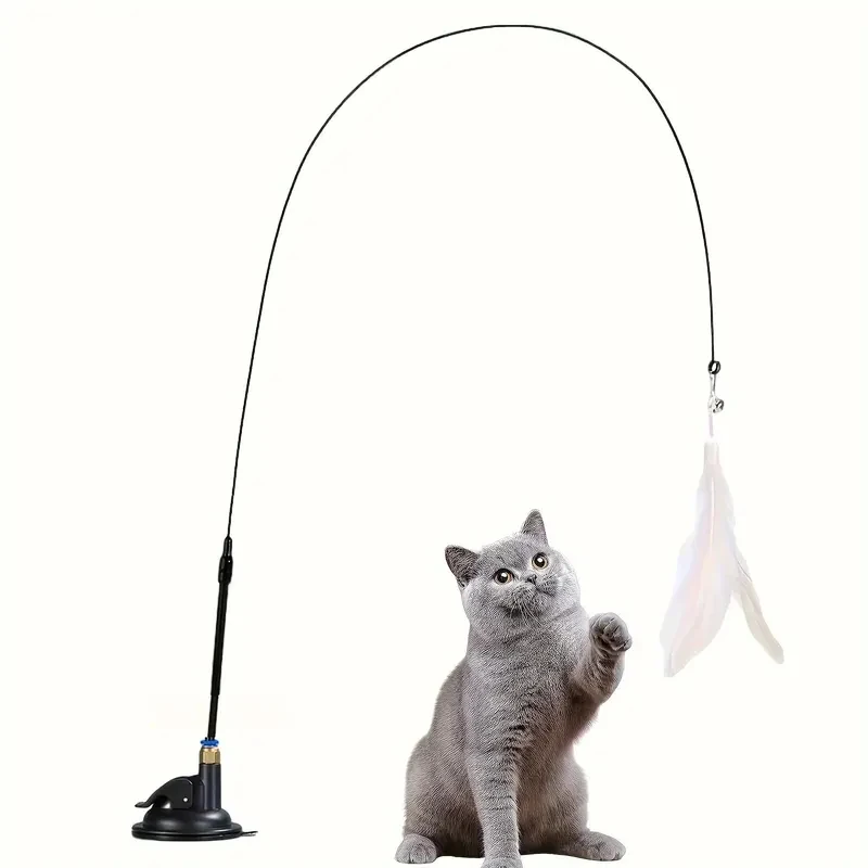 Cat Teaser Toy, Interactive Bell & Feather Wand 1005012489053132