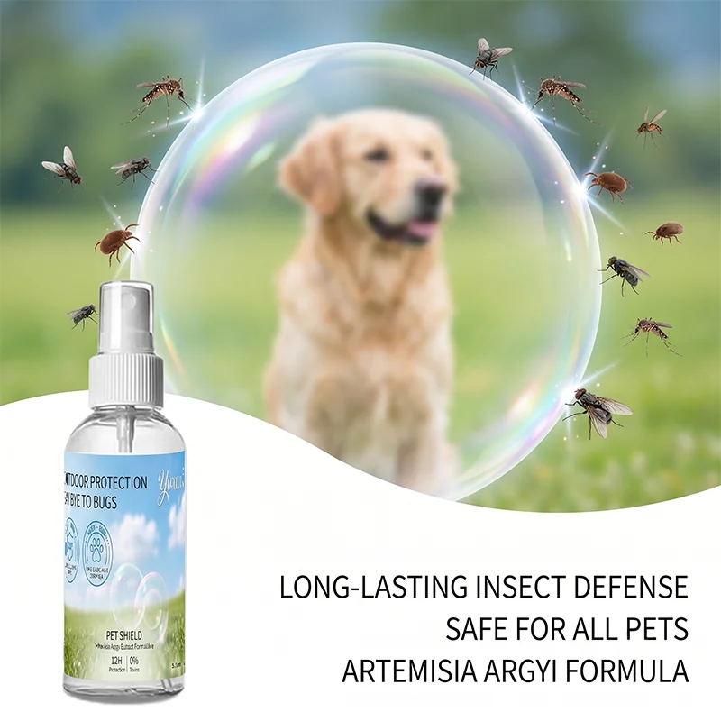 YUNLIWEI 6H Long Acting Pet Protection Spray Safety Outdoor Mosquito Repellent and Anti Tick Puppy 1005012490123763