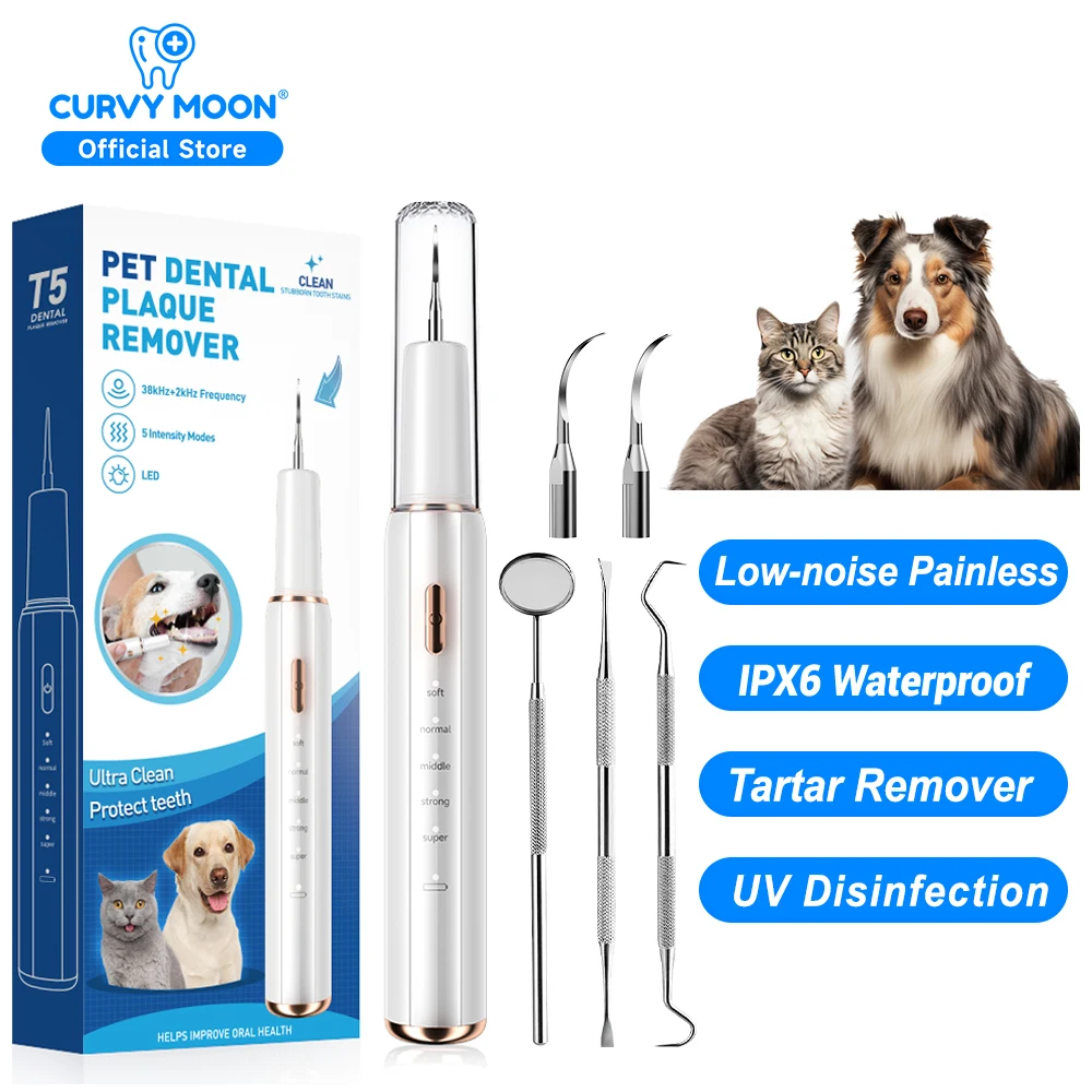 Pet Electric Teeth Cleaner Dog Cat Ultrasonic Dental Scaler Plaque Calculus Tartar Stains Remover 1005012490264838