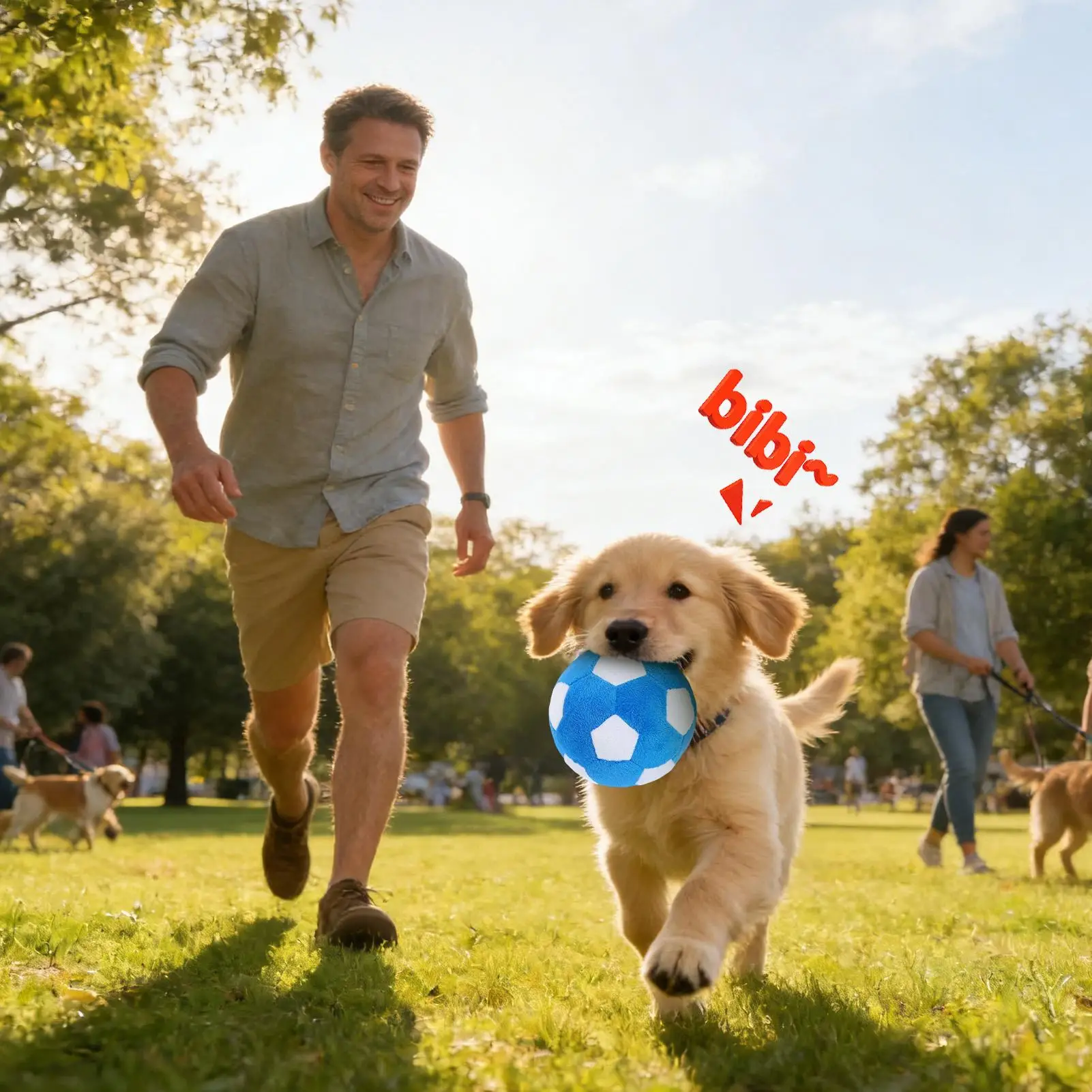 Dog Toy Soft Chewing Game Plush Soft Squeaky Balls Soccer Ball for Dogs for Indoor Outdoor Play 1005012490789737