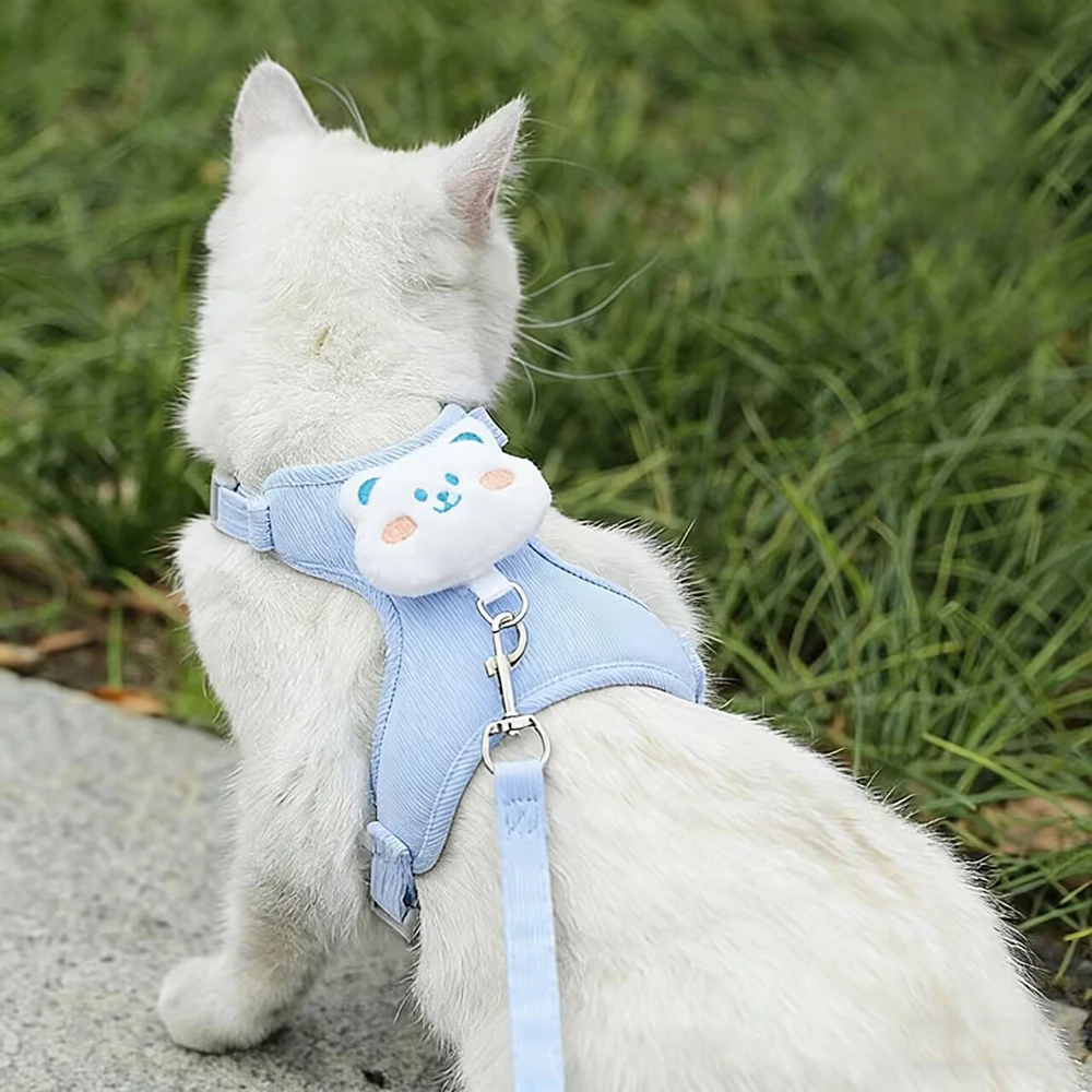Cat Harness Leash Sets Adjustable Dog for Small Breashable Cartoon Pet Out Walking Accessories 1005012492072673
