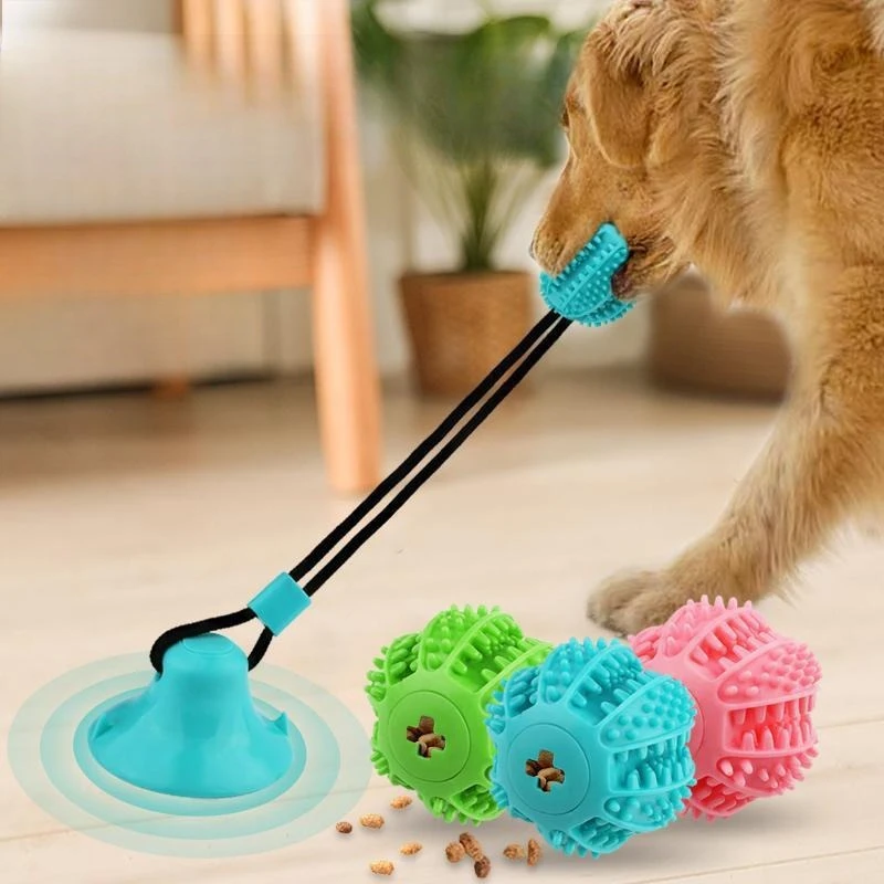 Interactive Dog Suction Cup Toy with Sound and Food Leakage 1005012493768027