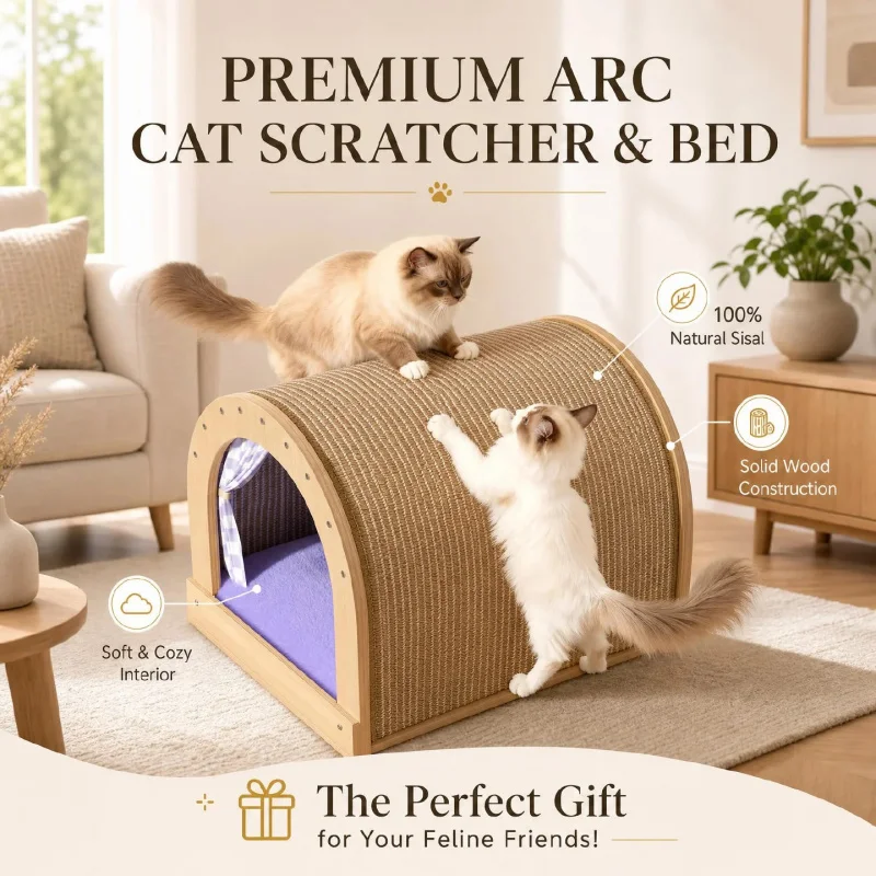 Sisal Cat Scratching House Cat Bed Cat Cave Durable Scratcher Board Indoor Pet Furniture Sleeping 1005012493936547