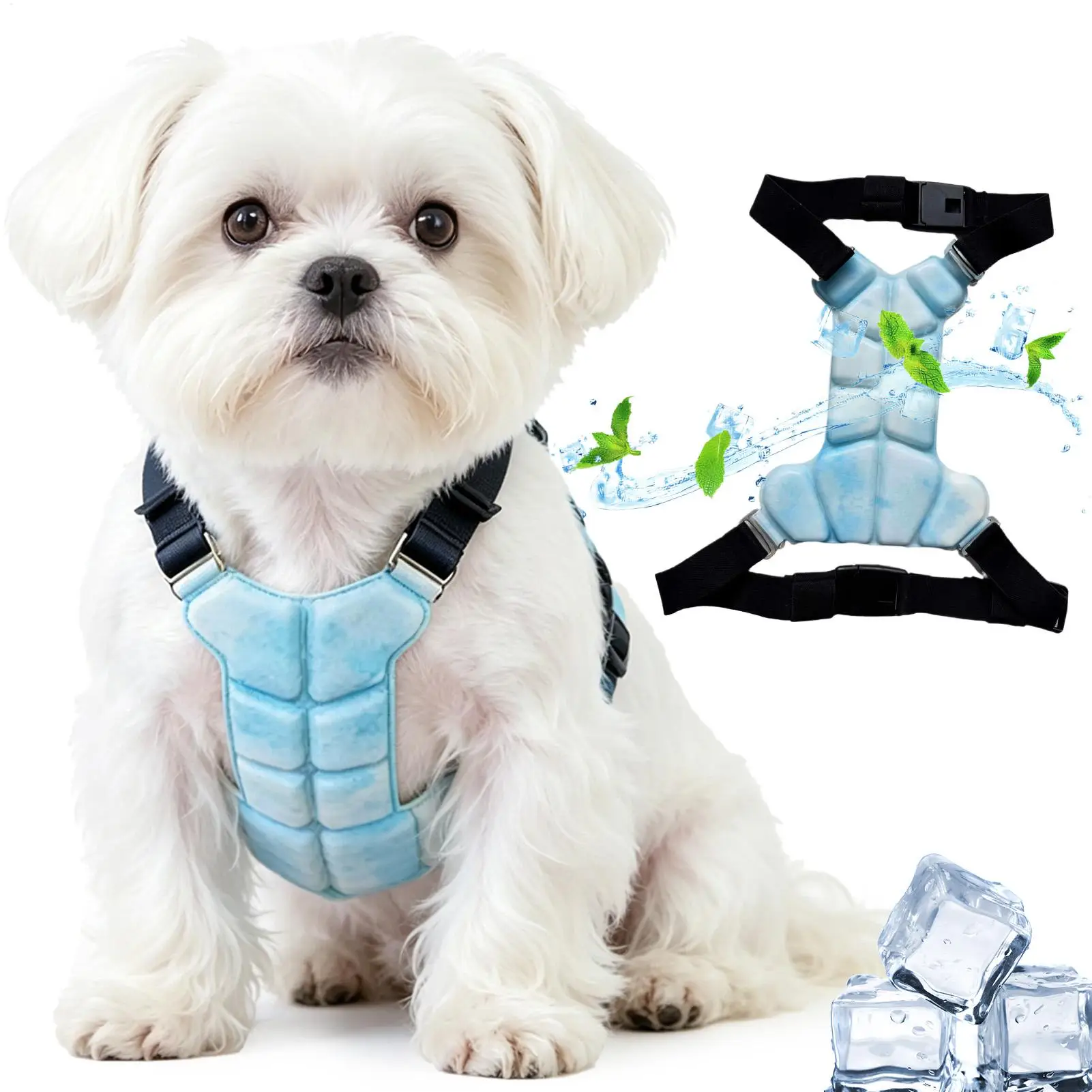 Cooling Harness for Dogs Lightweight Heat Relief Summer Small Dog Cooling Vest Outdoor 1005012494106821