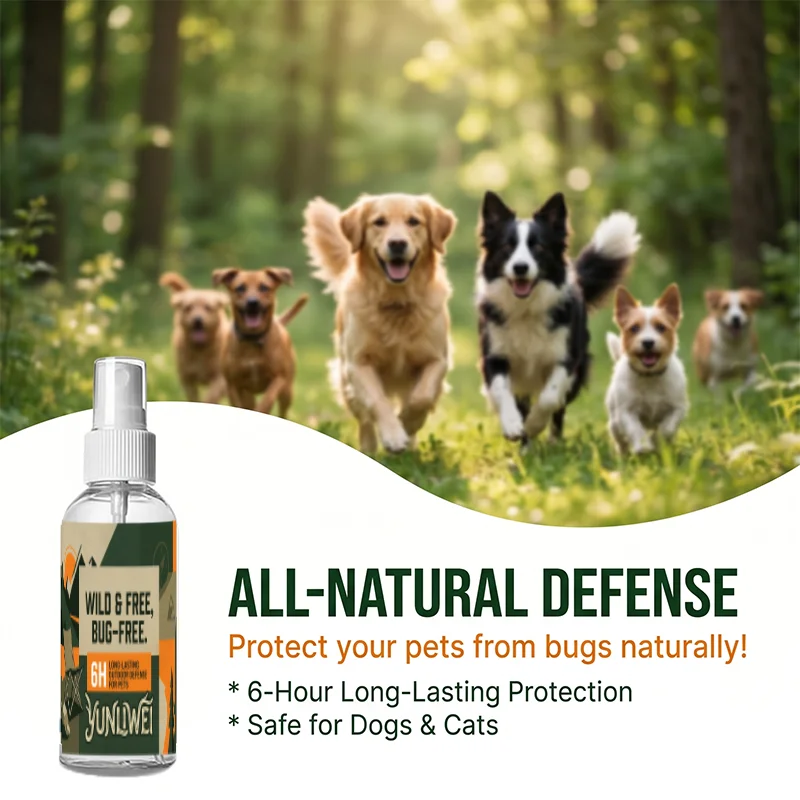 YUNLIWEI 100ml Safe and Non-Toxic Pet Protection Spray Outdoor Insect Repellent 1005012494634906