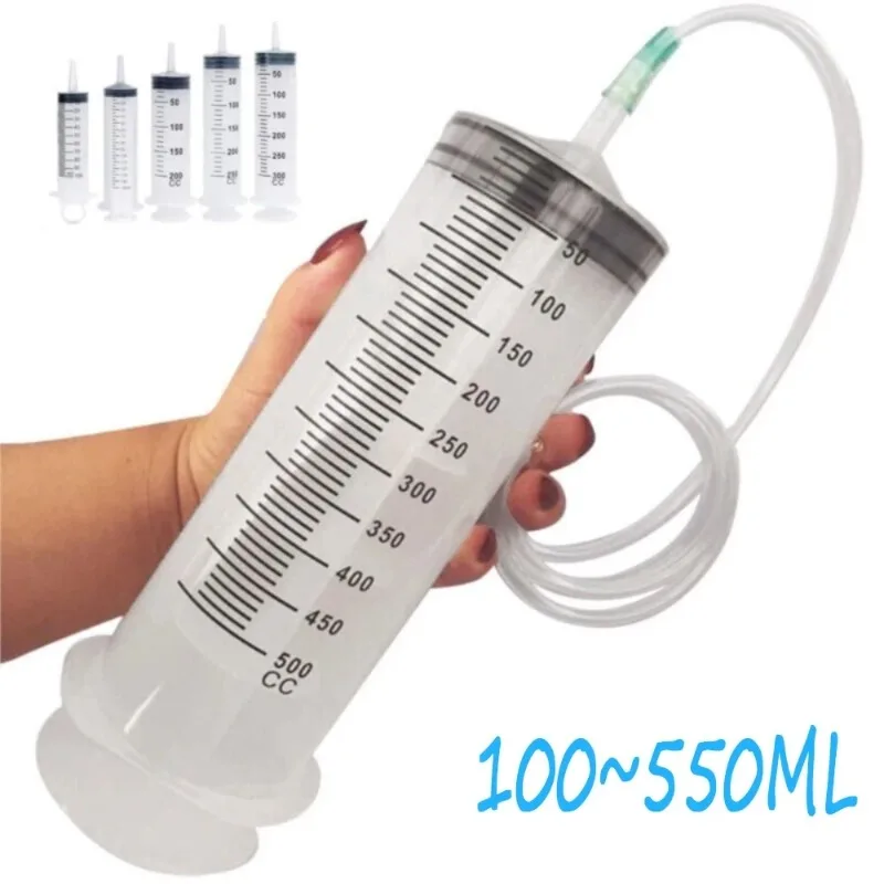 550ml Syringe, Large Capacity with 100cm Multifunctional Hose Pump, Washable Pet Feed Injector (100ml) 1005012495278212