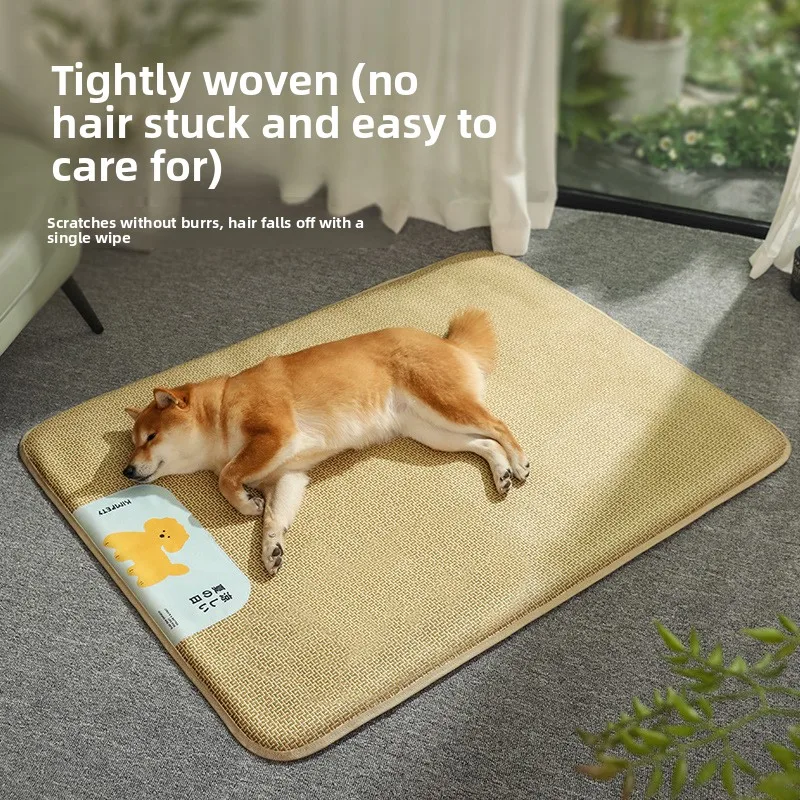 Pet Mat Anti-Scratch Cat Sleeping Mat Cool and Breathable Cooling Dog Mat Waterproof Rattan Mat 1005012501575809