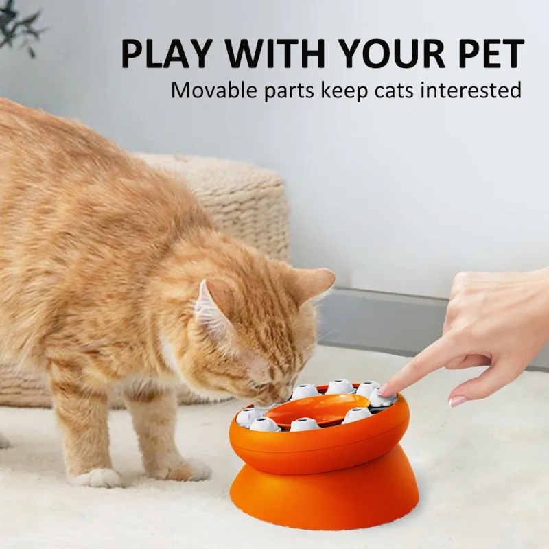Cat Puzzle Toy Slow Feeder Bowl Fun Interactive Slows Down Pets Eating Protect Kitty Neck 1005012503063822