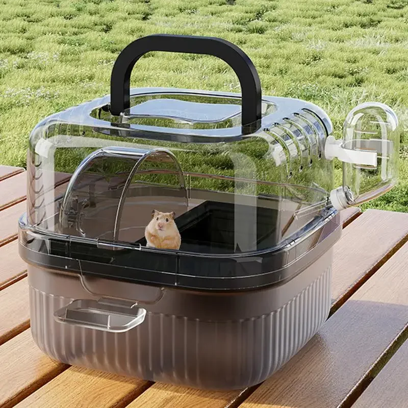 New Portable Hamster Travel Cage Lightweight Chinchilla Carrier Box with Handle Breathable Hamster 1005012503713898