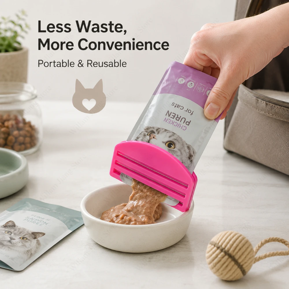 Compact Reusable Squeezer Tool Manual Tube Dispenser for Cat Treat Cream Feeding and Toothpaste 1005012503964487