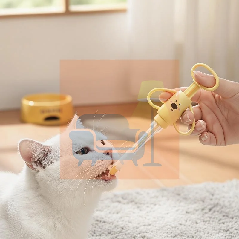Cute Pet Dispenser with Soft Silicone Tip Easy Grip Handle for Feeding Medicine to Cats Dogs Small 1005012505086351